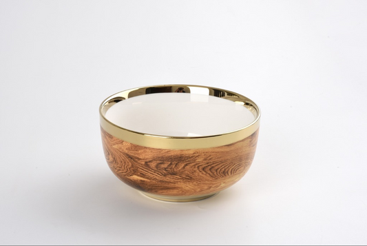 Porcelain Wood Grain Bowl Medium