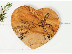 Olive Wood - Heart Shaped Board 8 inch