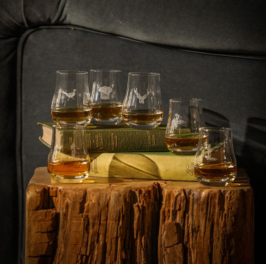 Perfect Measure Tasting Glass: Golf, Stag, Highland Cow, Pheasant, Shooting, Fishing