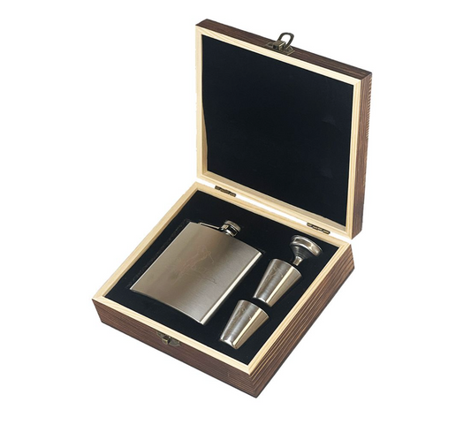 Golf Hip Flask and Cups Set